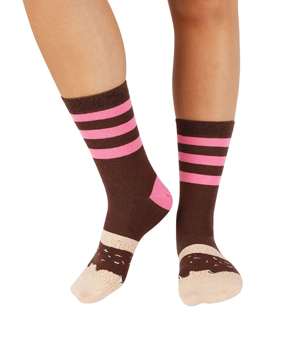 Chocolate Glazed Donut Socks